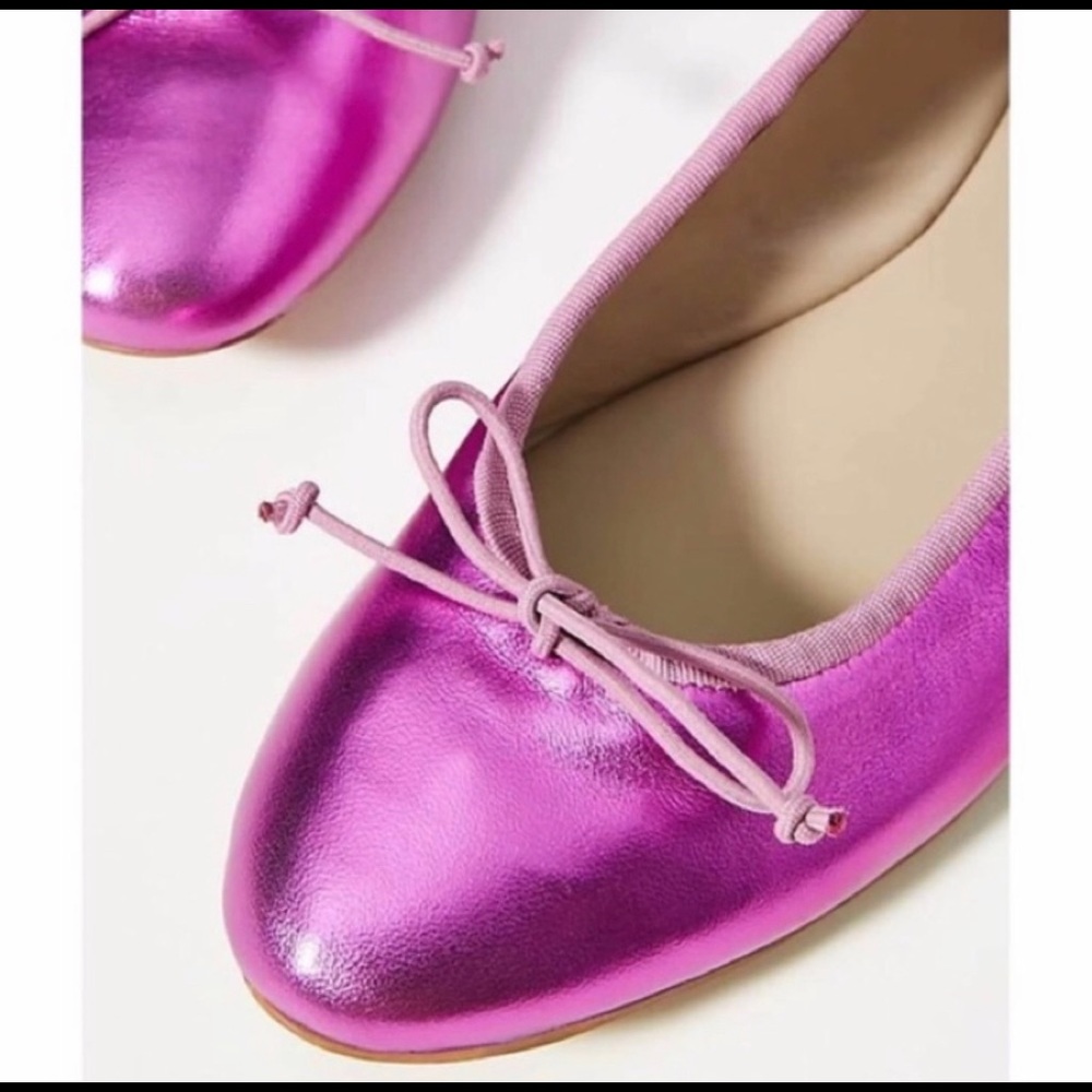 Anthropologie Guilhermina Pink Mirabelle Ballet Flats SIZE 37